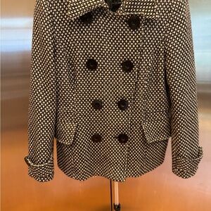 ‼️LADIES DEAL OF THE DAY‼️Charter Club Black and White Peacoat